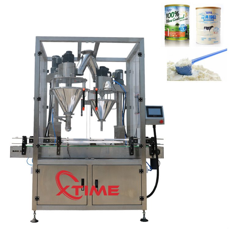 Auto Milk Powder Filling Canning Seaming Production Line for Metal Tin Can / Tin Can Packing Machine